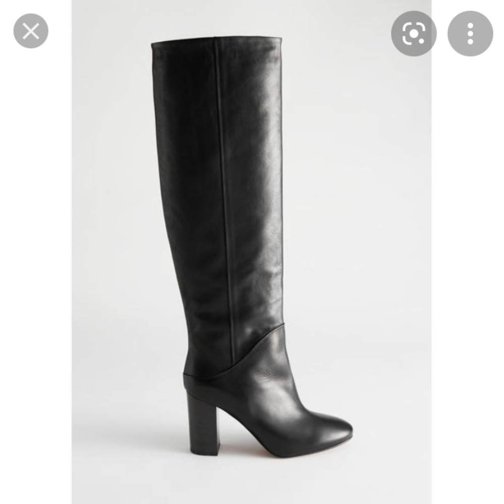 & Other Stories Leather Knee High Boots NIB